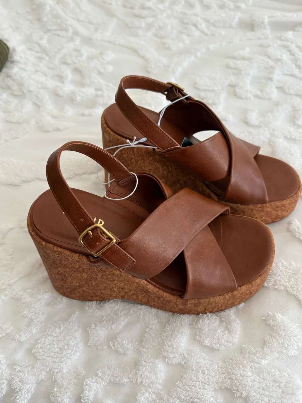 Torrid Brown Crisscross Platform Sandals size 8.5